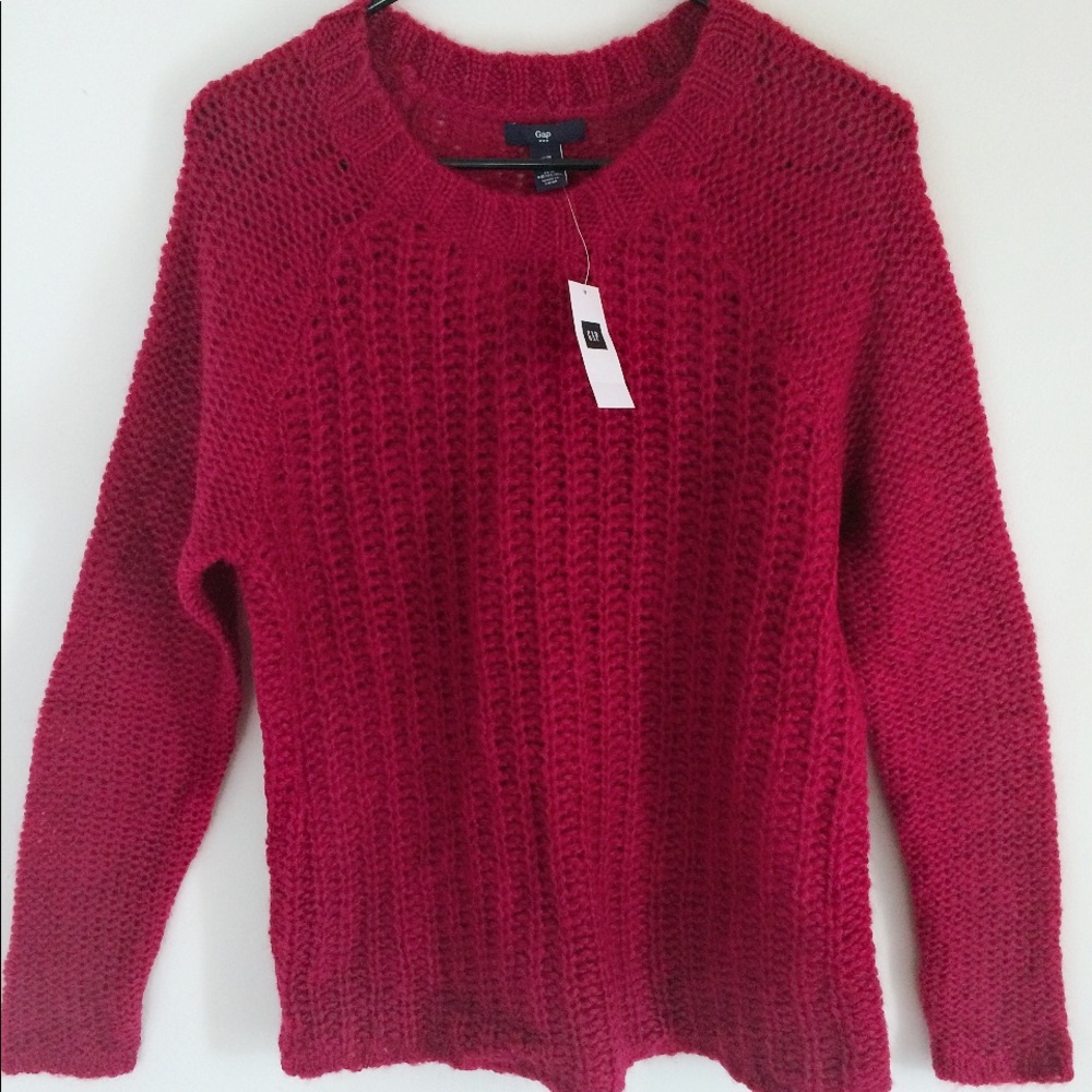 🆕Women's Red Chunky Gap Sweater- Medium-NWT